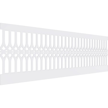 Ekena Millwork 32"H x 94 1/2"W Cedar Park PVC Wainscot Paneling Kit WPK32X94CRP